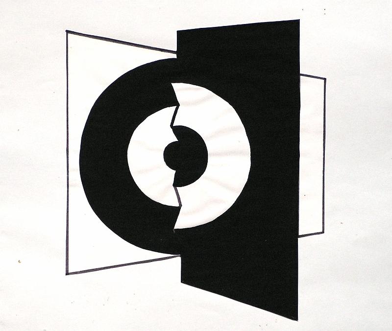 Zielscheibe, 1975, Tempera-Filzstift-Papier, 33x30.jpg